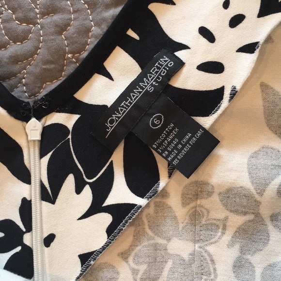 Black/White Jonathan Martin Studio Cocktail Dress - Picture 3 of 4